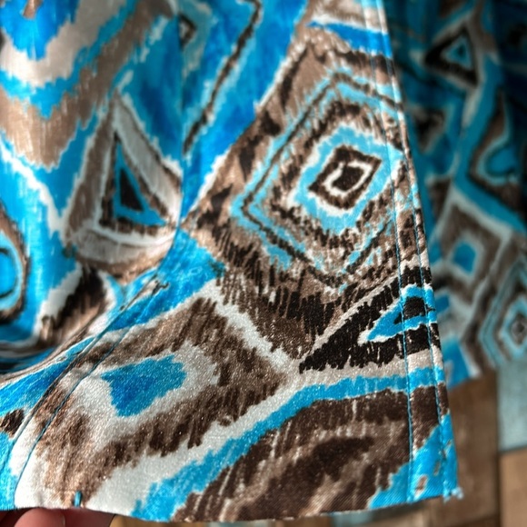 Investments Petites 4P blue shiny 3/4 blazer jacket - Picture 10 of 16